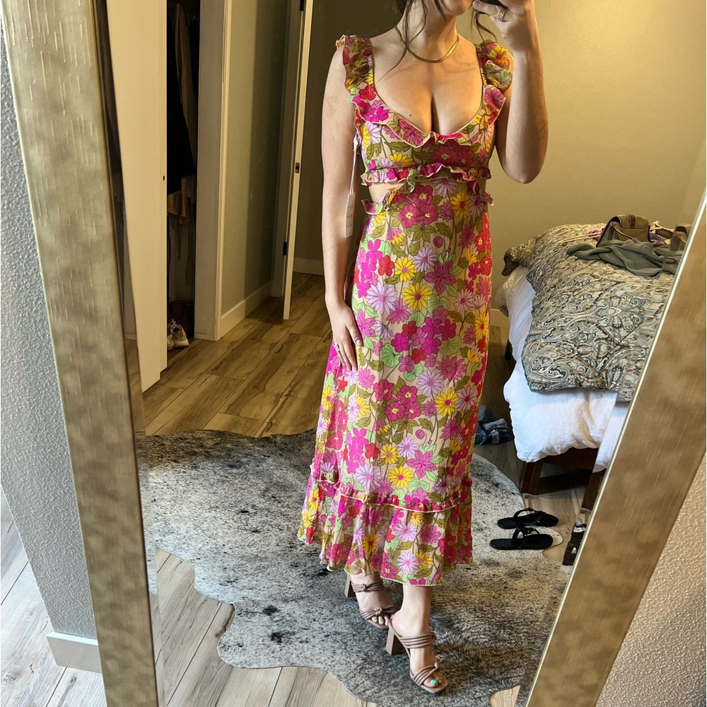 Show Me Your Mumu Floral Midi Dress